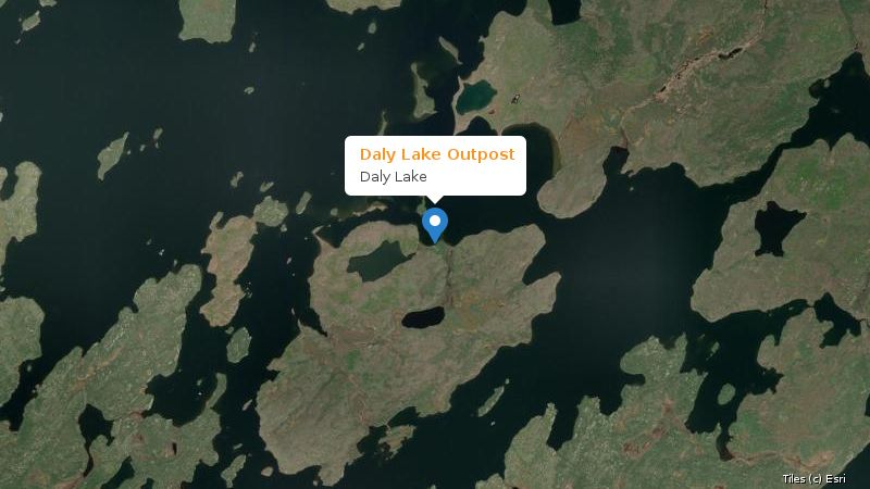 Map preview of the lake and surrounding area