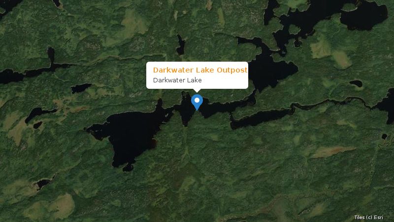 Map preview of the lake and surrounding area
