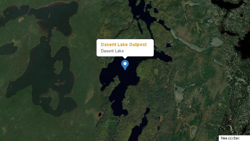 Map preview of the lake and surrounding area