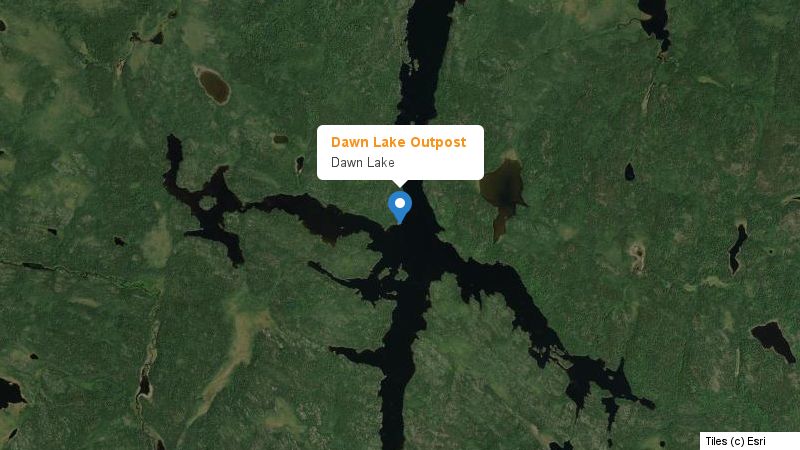 Map preview of the lake and surrounding area