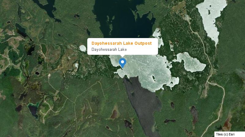 Map preview of the lake and surrounding area