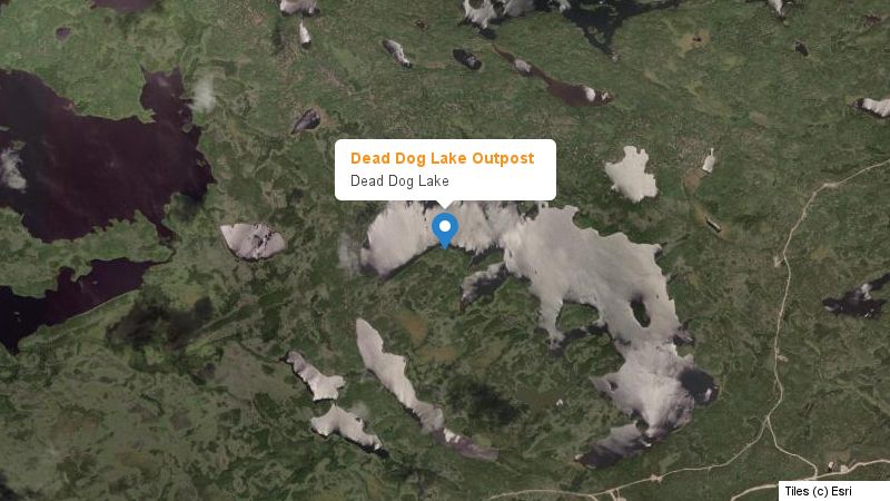 Map preview of the lake and surrounding area