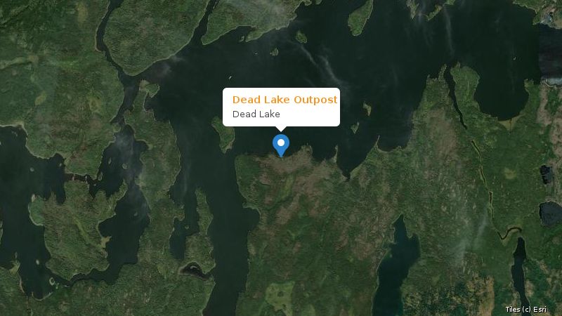 Map preview of the lake and surrounding area