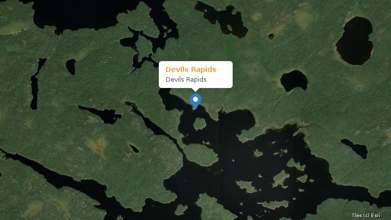 Map preview of the lake and surrounding area