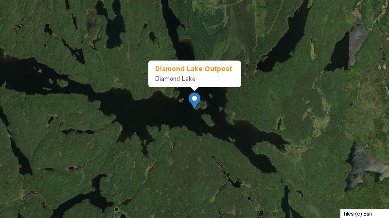 Map preview of the lake and surrounding area