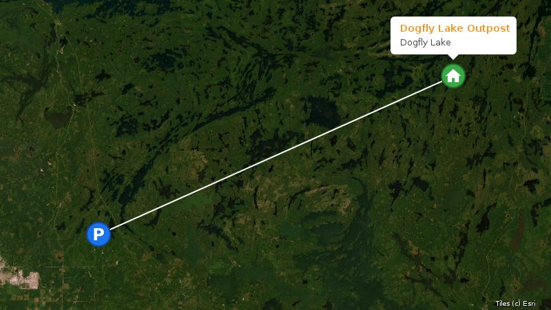 Map preview of the lake and surrounding area