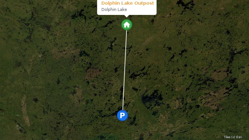 Map preview of the lake and surrounding area
