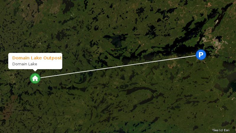 Map preview of the lake and surrounding area