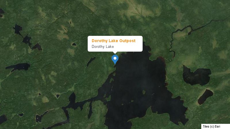 Map preview of the lake and surrounding area
