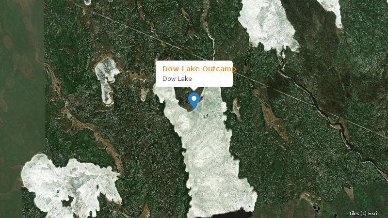 Map preview of the lake and surrounding area