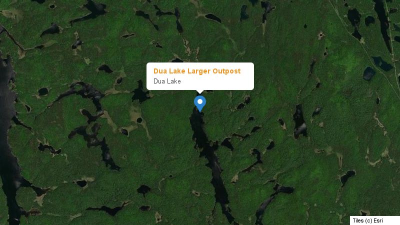 Map preview of the lake and surrounding area