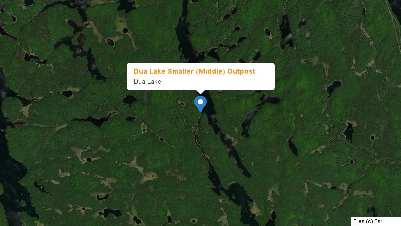 Map preview of the lake and surrounding area