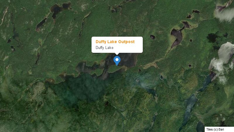 Map preview of the lake and surrounding area