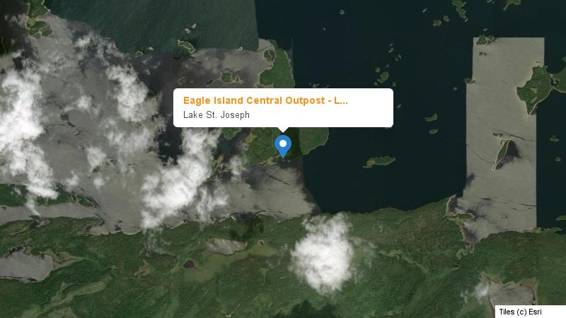 Map preview of the lake and surrounding area