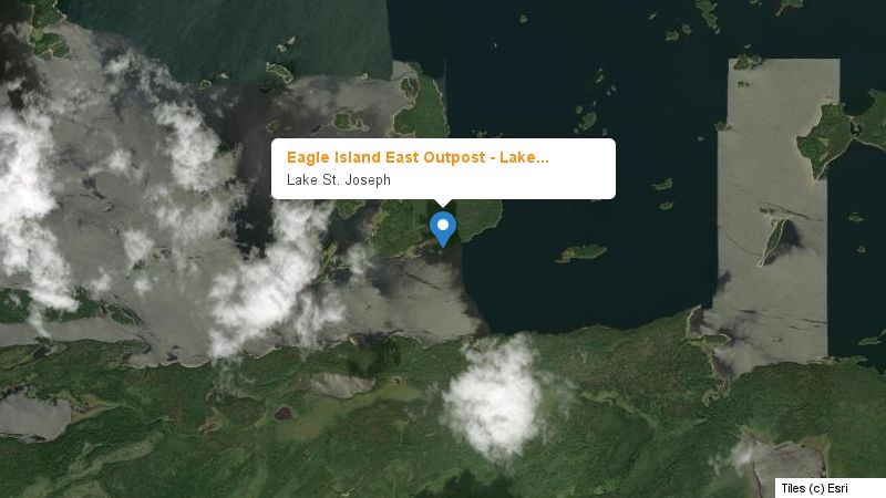 Map preview of the lake and surrounding area