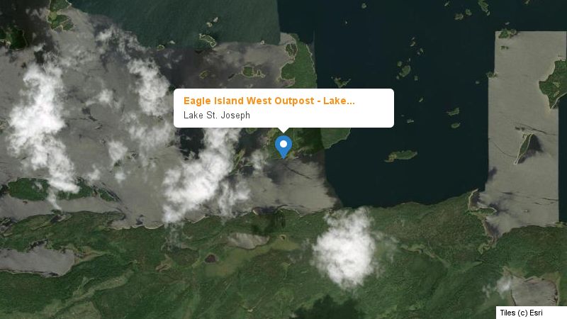 Map preview of the lake and surrounding area