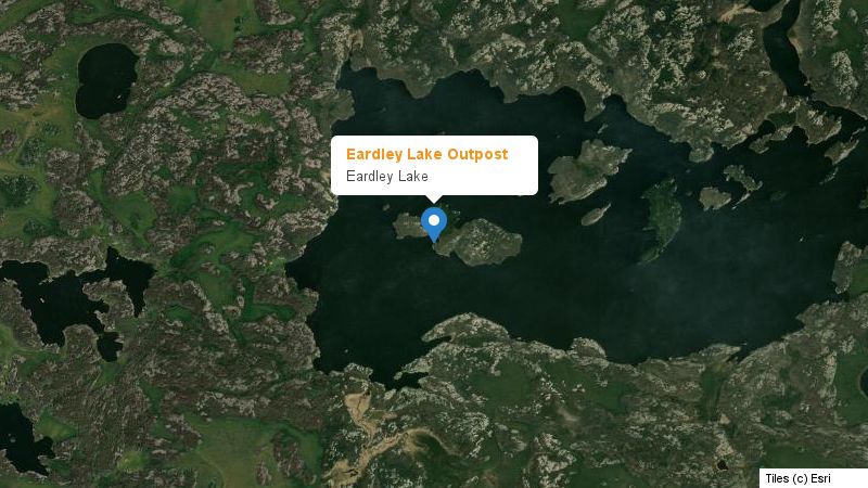 Map preview of the lake and surrounding area