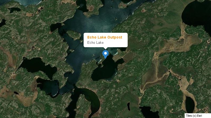 Map preview of the lake and surrounding area