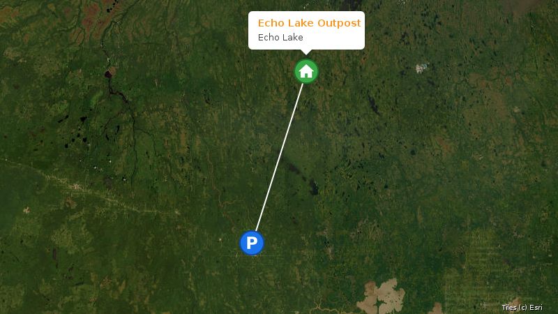 Map preview of the lake and surrounding area