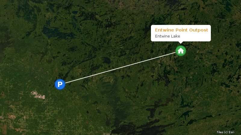 Map preview of the lake and surrounding area