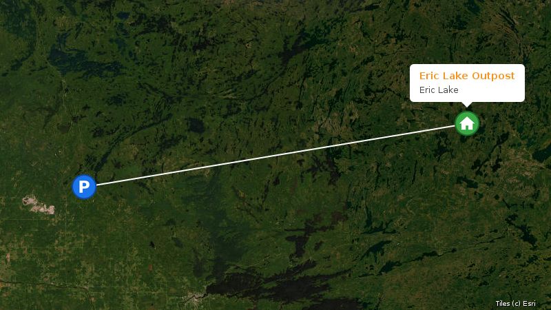 Map preview of the lake and surrounding area