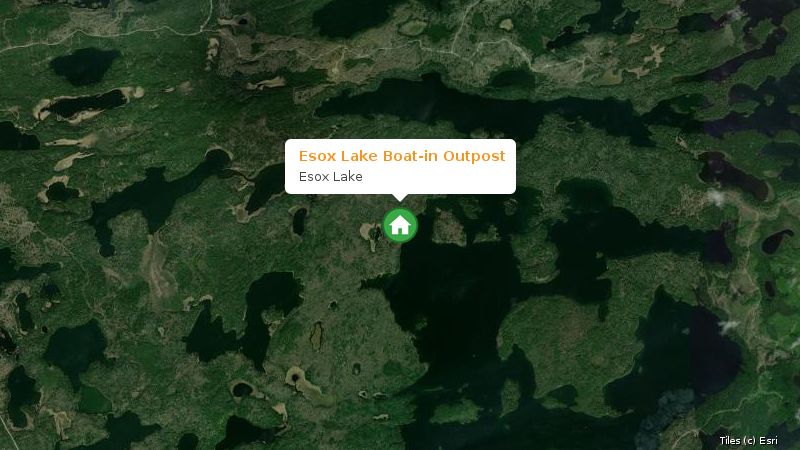 Map preview of the lake and surrounding area