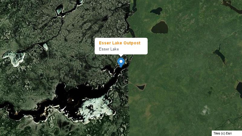 Map preview of the lake and surrounding area