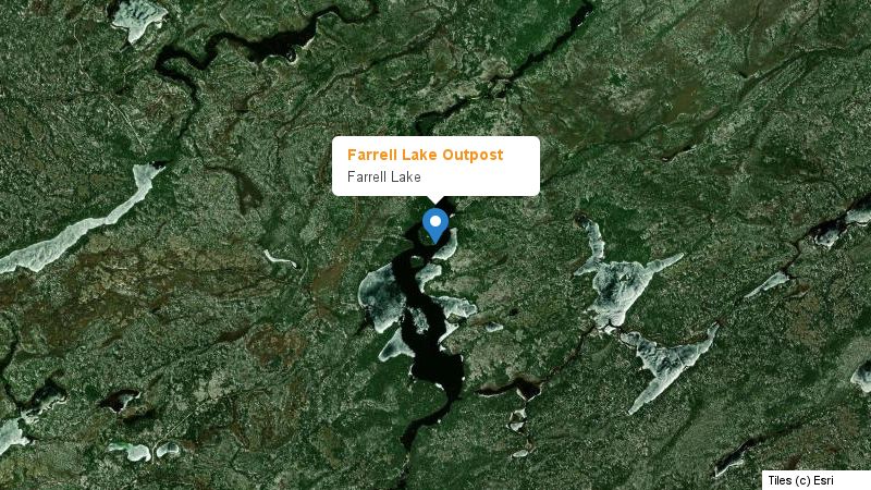 Map preview of the lake and surrounding area