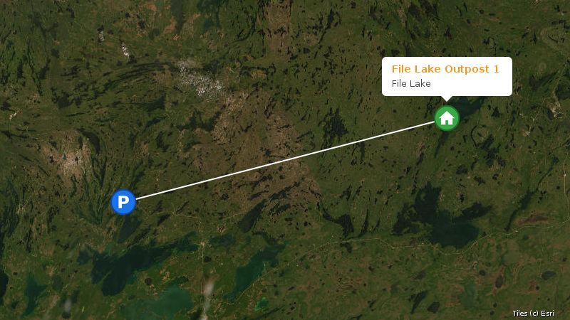 Map preview of the lake and surrounding area