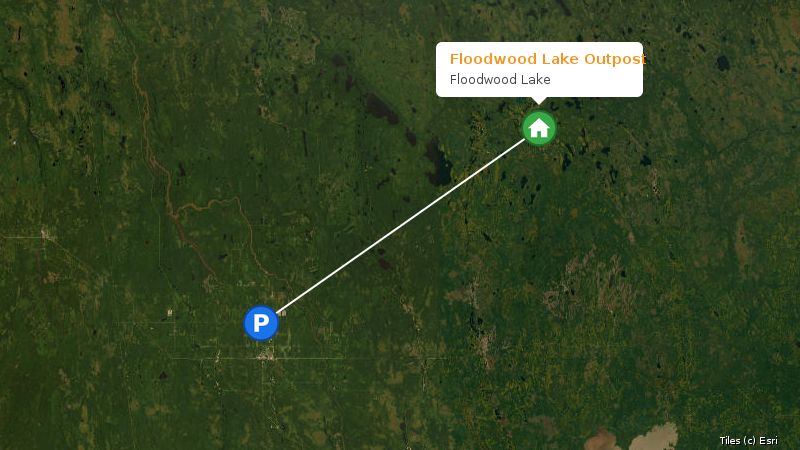 Map preview of the lake and surrounding area
