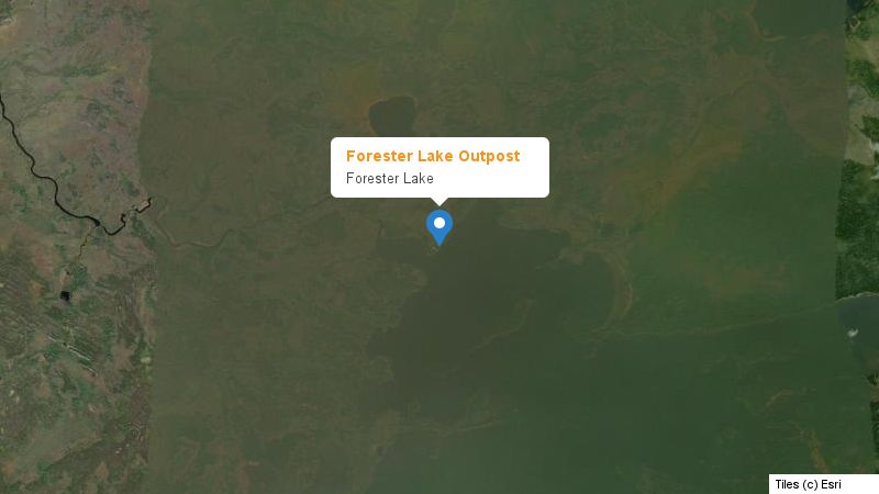 Map preview of the lake and surrounding area