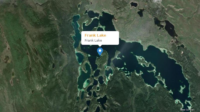 Map preview of the lake and surrounding area