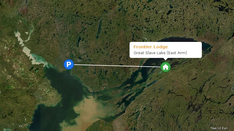Map preview of the lake and surrounding area