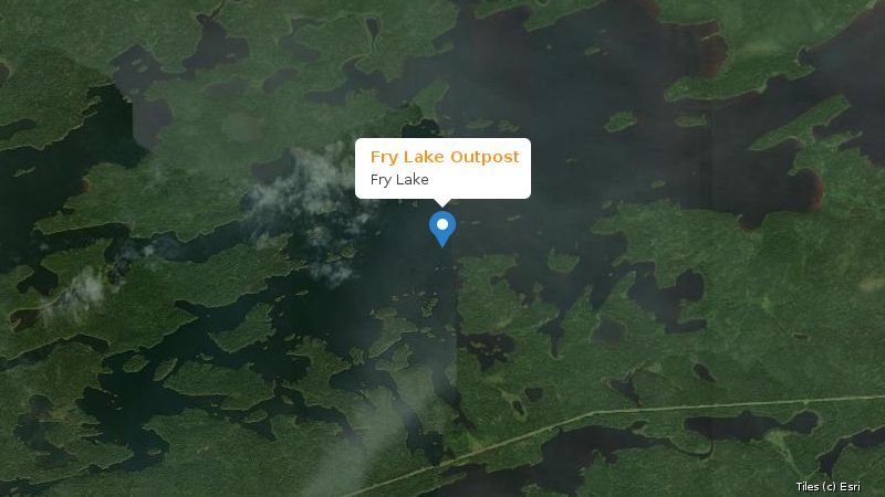 Map preview of the lake and surrounding area