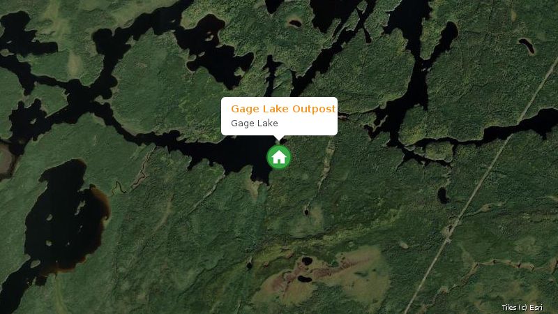 Map preview of the lake and surrounding area