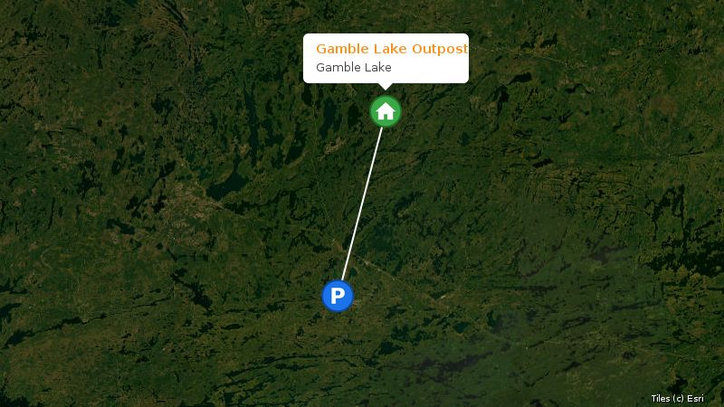Map preview of the lake and surrounding area