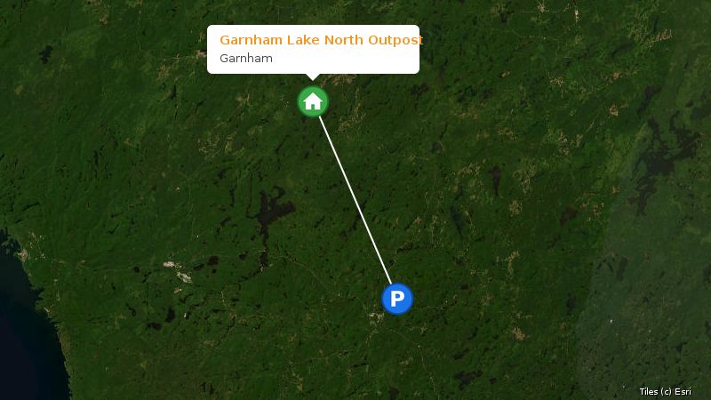 Map preview of the lake and surrounding area