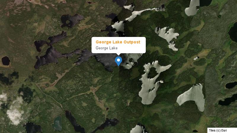Map preview of the lake and surrounding area