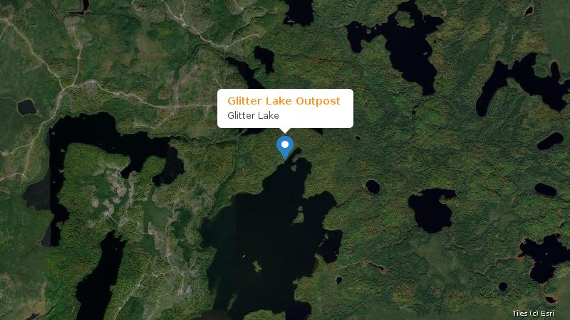 Map preview of the lake and surrounding area