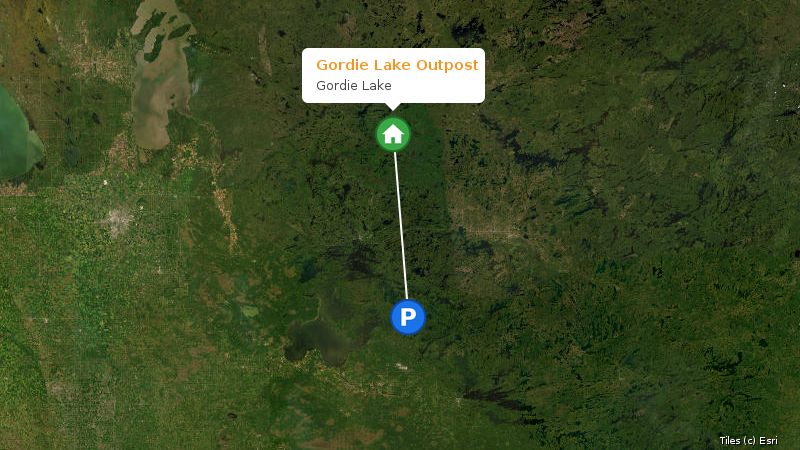 Map preview of the lake and surrounding area