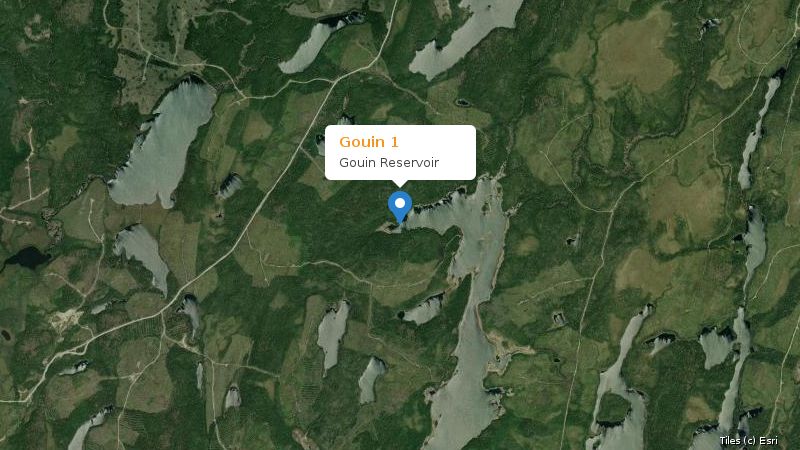 Map preview of the lake and surrounding area