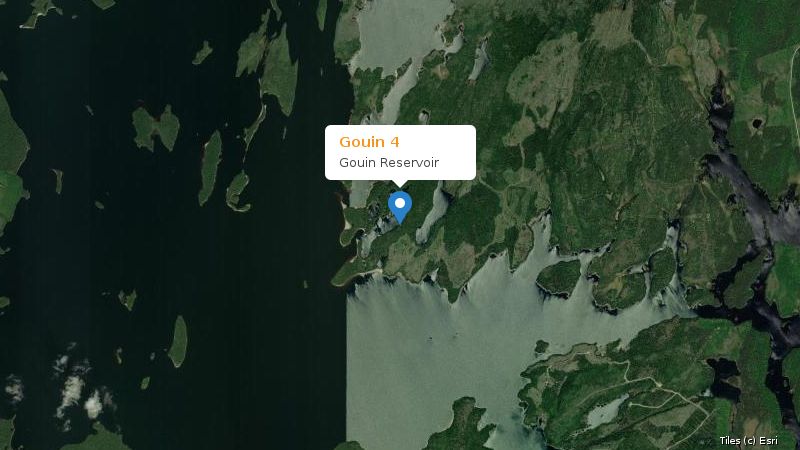Map preview of the lake and surrounding area