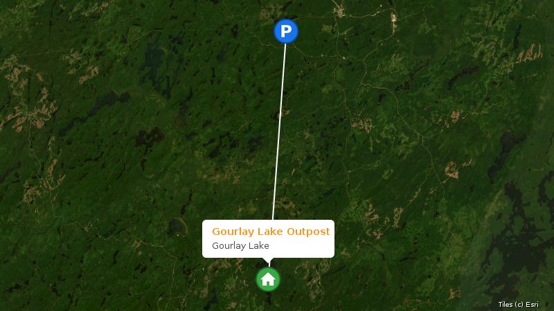 Map preview of the lake and surrounding area