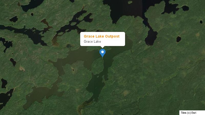 Map preview of the lake and surrounding area
