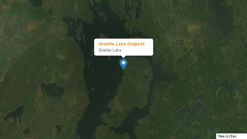 Map preview of the lake and surrounding area