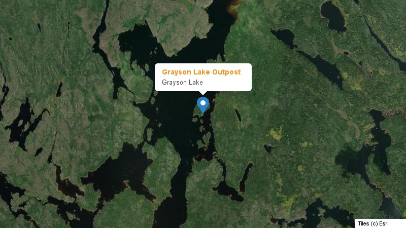 Map preview of the lake and surrounding area