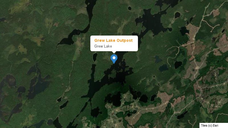 Map preview of the lake and surrounding area