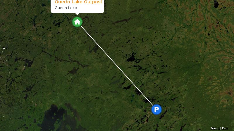Map preview of the lake and surrounding area