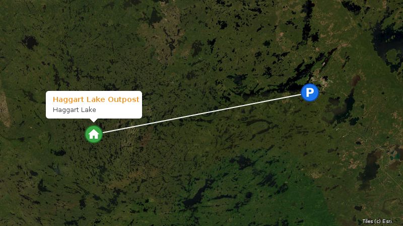 Map preview of the lake and surrounding area