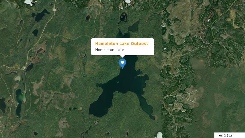 Map preview of the lake and surrounding area